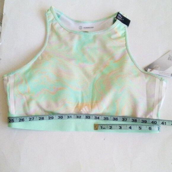 New Hyperglam AEROREADY Training Light Support Marble Print Workout Bra Size 2XL - Picture 11 of 15